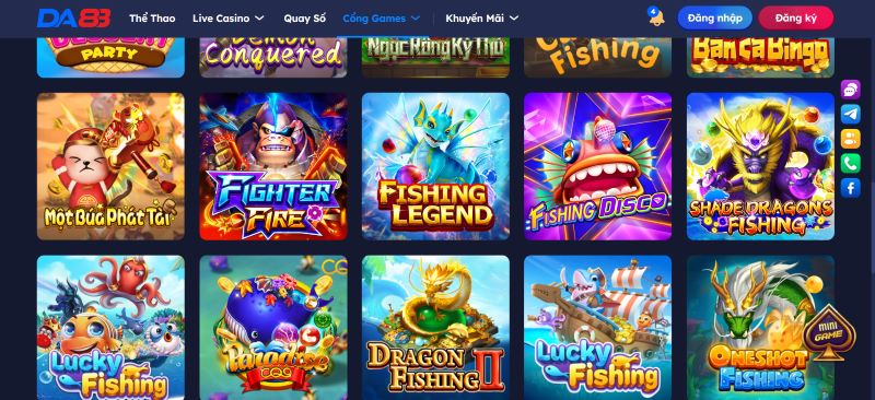 Nhà cái cung cấp phong phú các thể loại game cá cược
